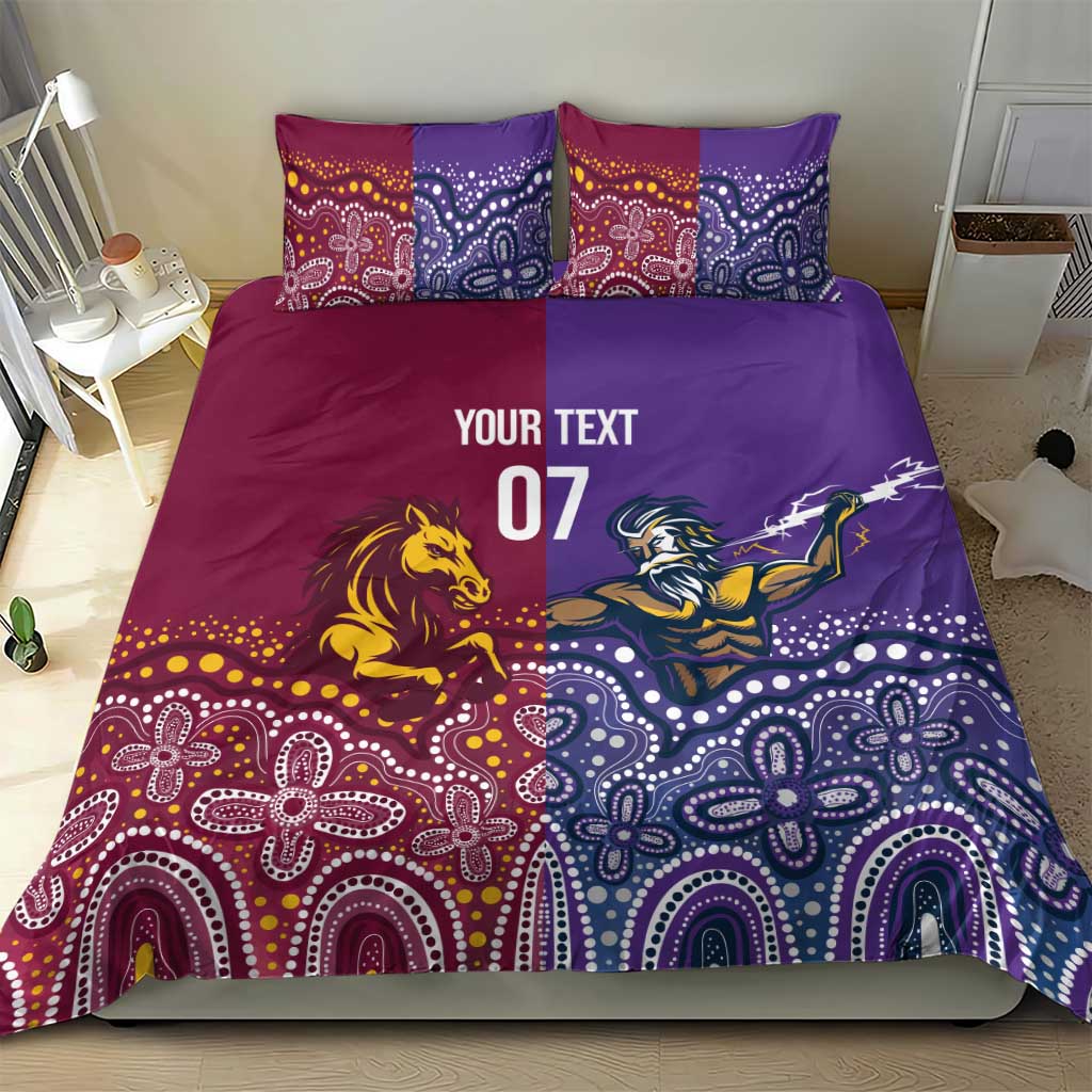 Broncos Vs Storm Rugby NRL Custom Indigenous Bedding Set Fight To The Last - Aussie Hoodie