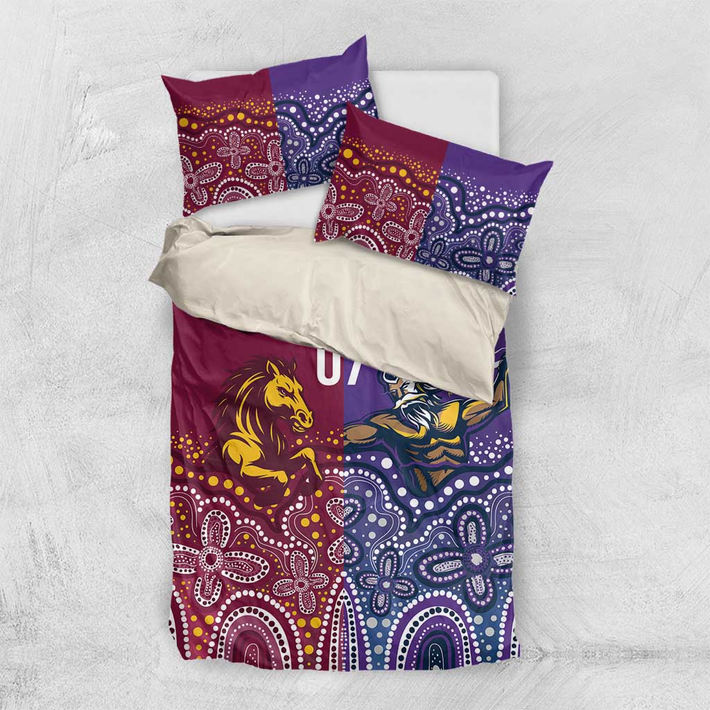Broncos Vs Storm Rugby NRL Custom Indigenous Bedding Set Fight To The Last - Aussie Hoodie
