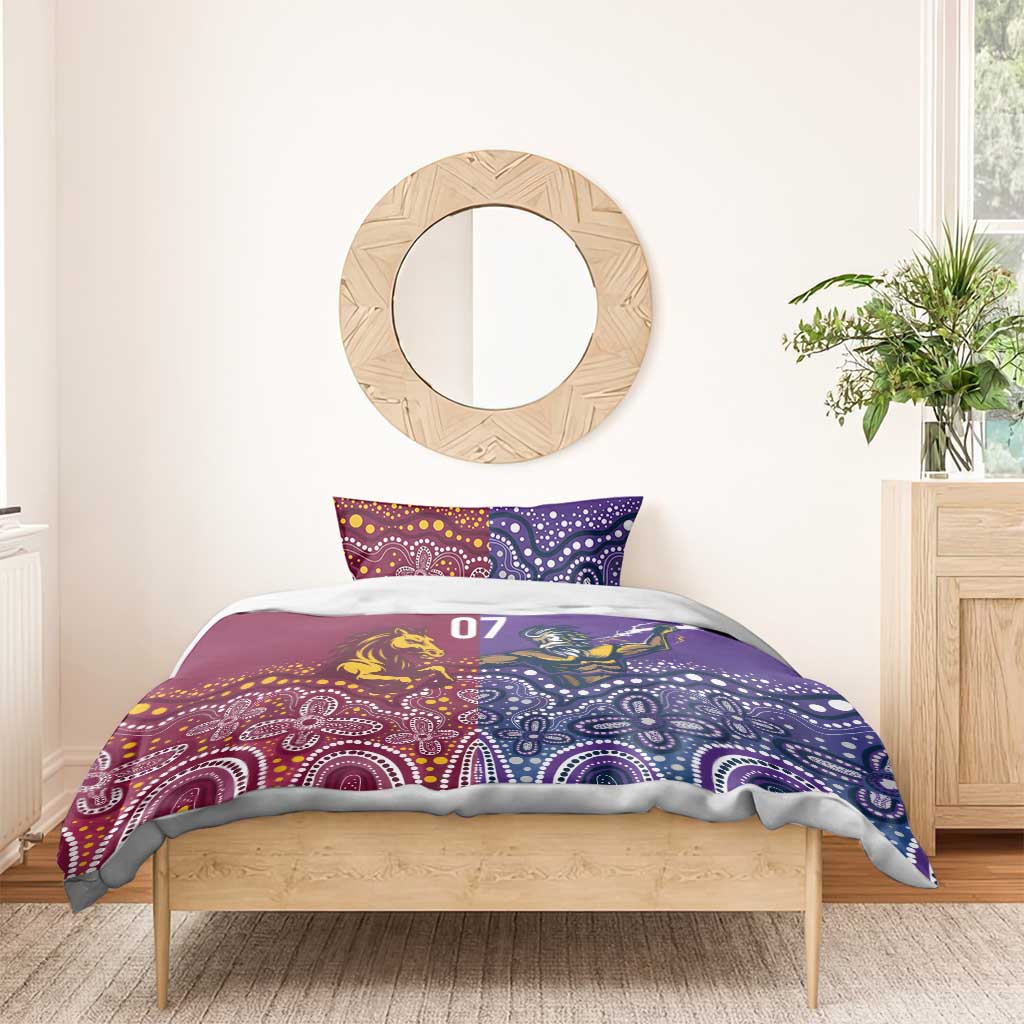 Broncos Vs Storm Rugby NRL Custom Indigenous Bedding Set Fight To The Last - Aussie Hoodie