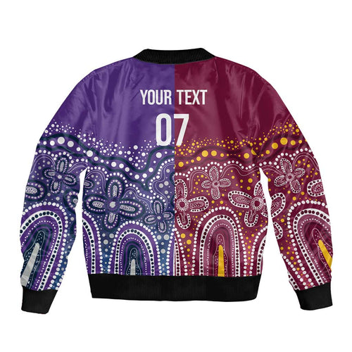 Broncos Vs Storm Rugby NRL Custom Indigenous Bomber Jacket Fight To The Last - Aussie Hoodie