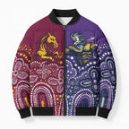 Broncos Vs Storm Rugby NRL Custom Indigenous Bomber Puffer Jacket Fight To The Last - Aussie Hoodie