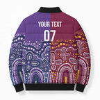 Broncos Vs Storm Rugby NRL Custom Indigenous Bomber Puffer Jacket Fight To The Last - Aussie Hoodie