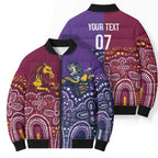 Broncos Vs Storm Rugby NRL Custom Indigenous Bomber Puffer Jacket Fight To The Last - Aussie Hoodie