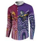 Broncos Vs Storm Rugby NRL Custom Indigenous Button Sweatshirt Fight To The Last - Aussie Hoodie
