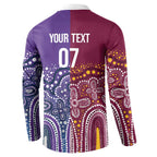 Broncos Vs Storm Rugby NRL Custom Indigenous Button Sweatshirt Fight To The Last - Aussie Hoodie