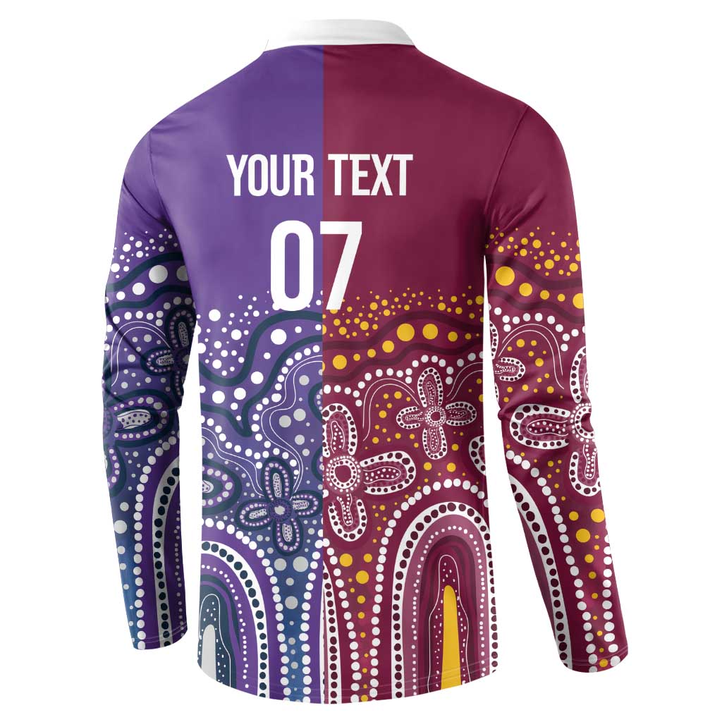 Broncos Vs Storm Rugby NRL Custom Indigenous Button Sweatshirt Fight To The Last - Aussie Hoodie