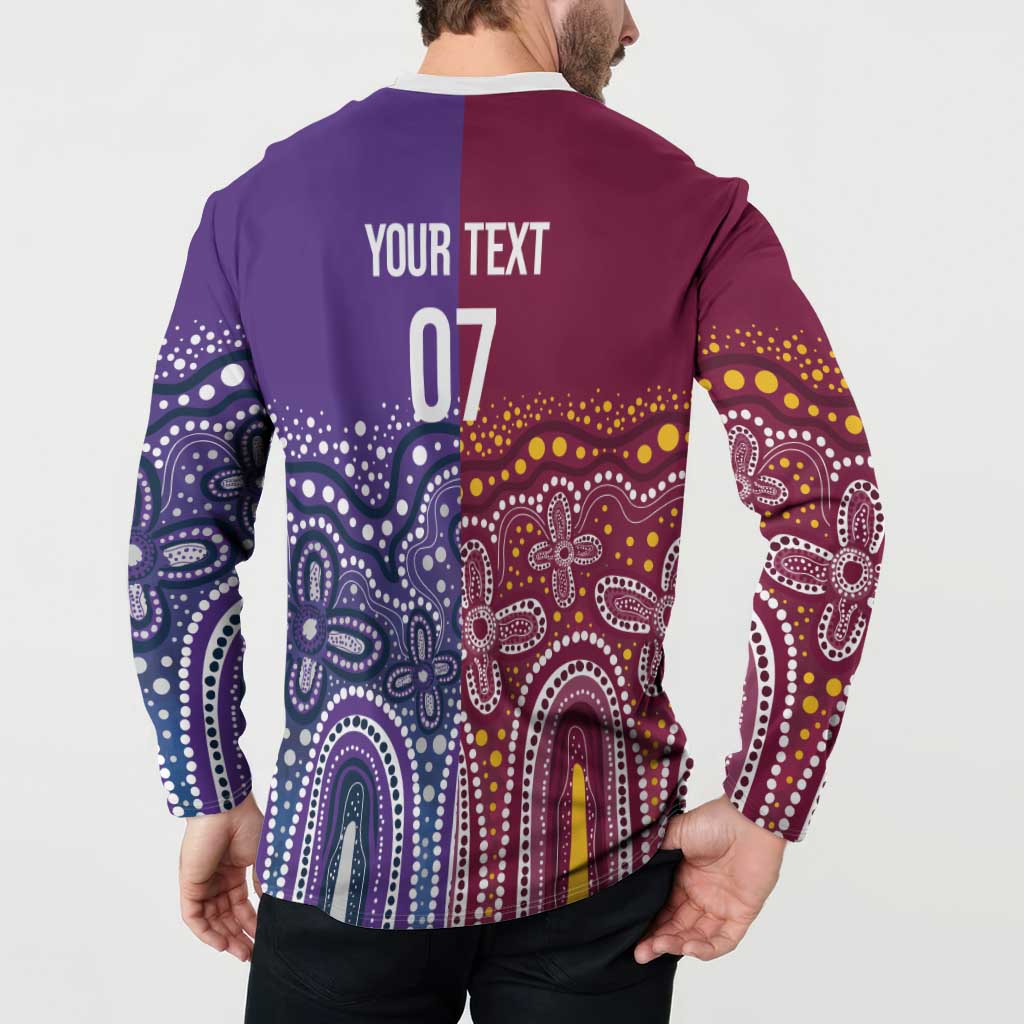 Broncos Vs Storm Rugby NRL Custom Indigenous Button Sweatshirt Fight To The Last - Aussie Hoodie