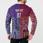 Broncos Vs Storm Rugby NRL Custom Indigenous Button Sweatshirt Fight To The Last - Aussie Hoodie