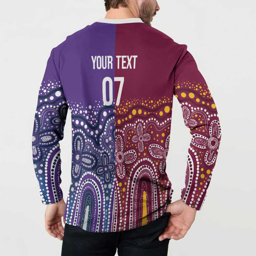 Broncos Vs Storm Rugby NRL Custom Indigenous Button Sweatshirt Fight To The Last - Aussie Hoodie