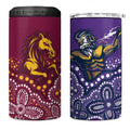 Broncos Vs Storm Rugby NRL Custom Indigenous 4 in 1 Can Cooler Tumbler Fight To The Last - Aussie Hoodie