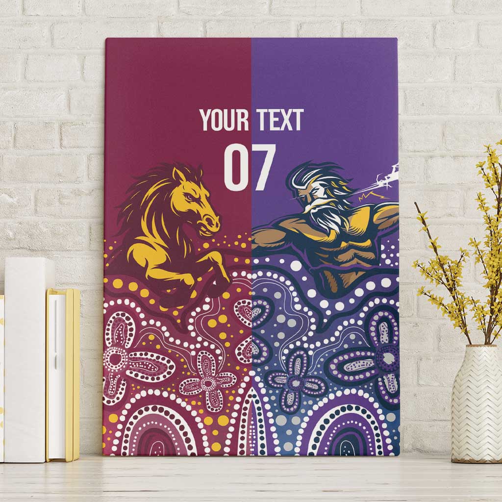 Broncos Vs Storm Rugby NRL Custom Indigenous Canvas Wall Art Fight To The Last - Aussie Hoodie