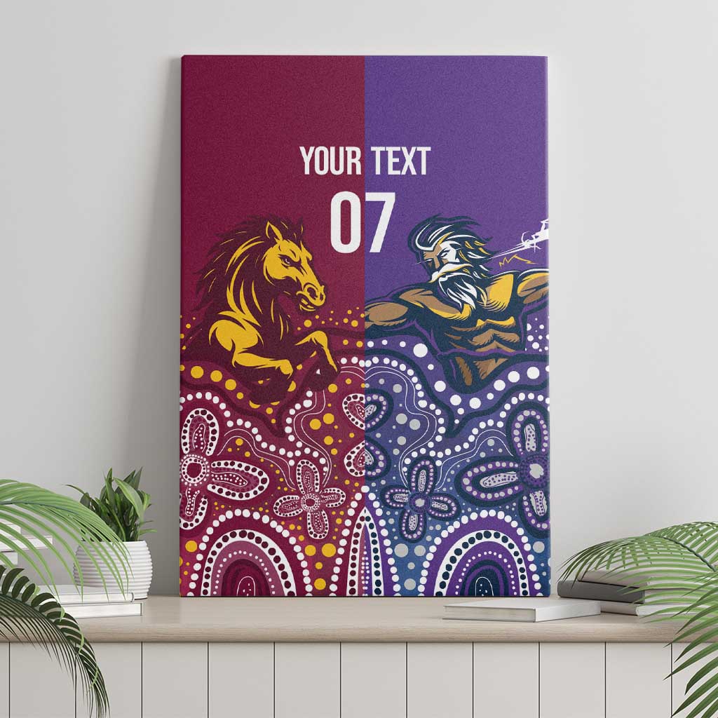 Broncos Vs Storm Rugby NRL Custom Indigenous Canvas Wall Art Fight To The Last - Aussie Hoodie