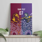 Broncos Vs Storm Rugby NRL Custom Indigenous Canvas Wall Art Fight To The Last - Aussie Hoodie