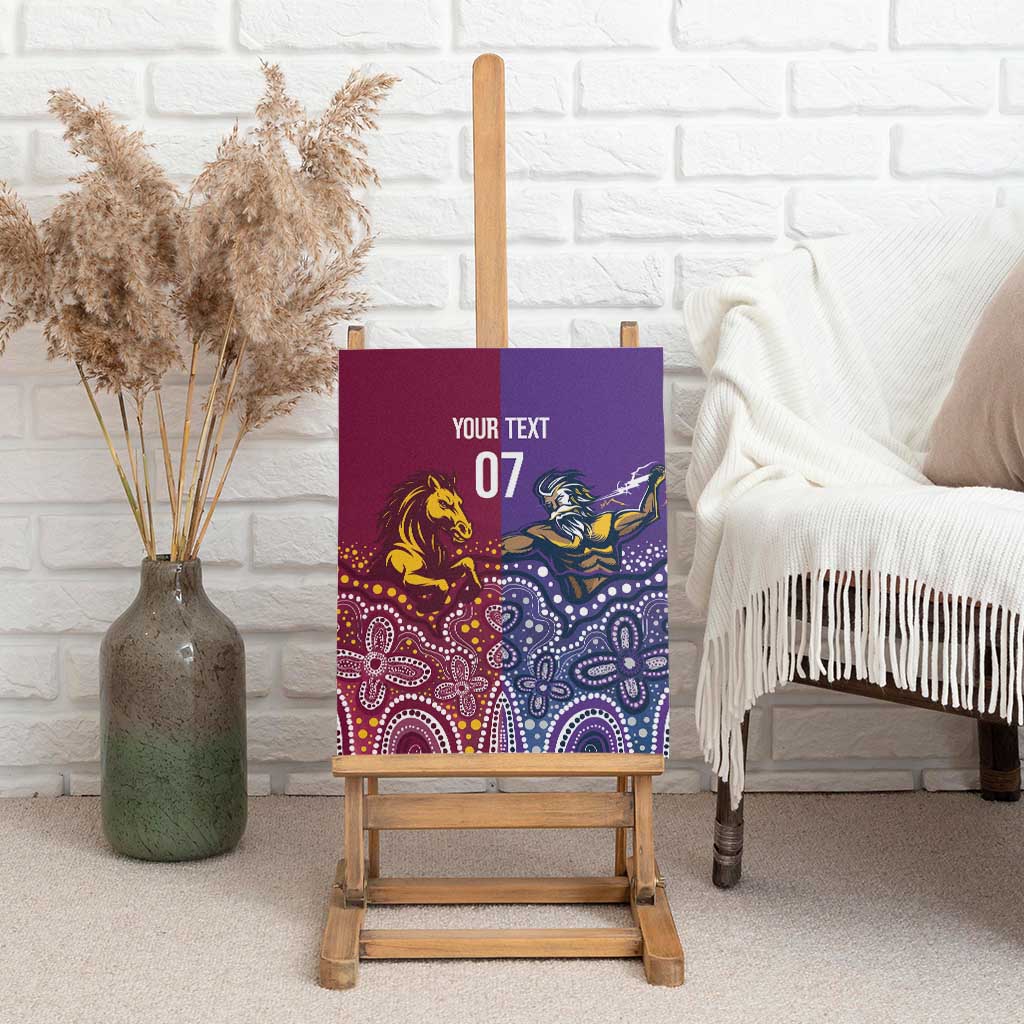 Broncos Vs Storm Rugby NRL Custom Indigenous Canvas Wall Art Fight To The Last - Aussie Hoodie