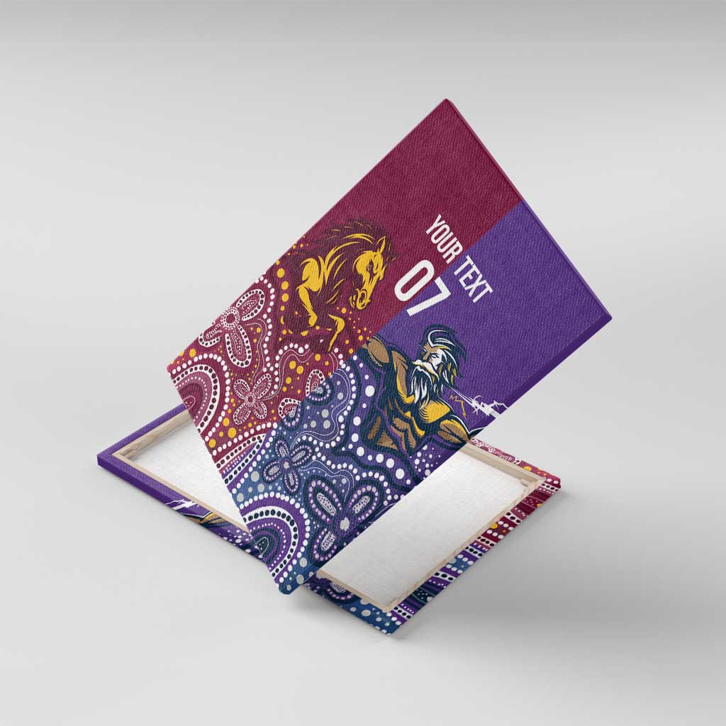 Broncos Vs Storm Rugby NRL Custom Indigenous Canvas Wall Art Fight To The Last - Aussie Hoodie