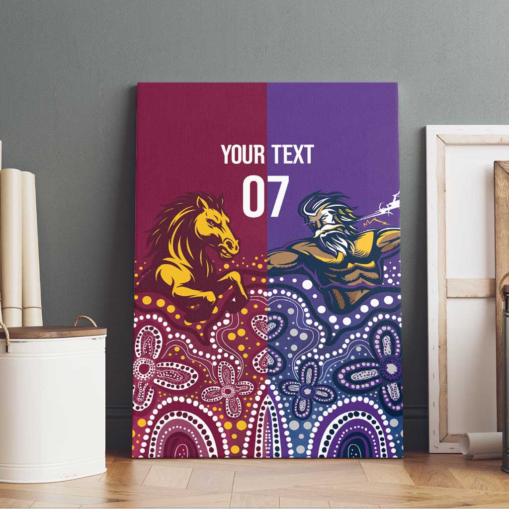 Broncos Vs Storm Rugby NRL Custom Indigenous Canvas Wall Art Fight To The Last - Aussie Hoodie