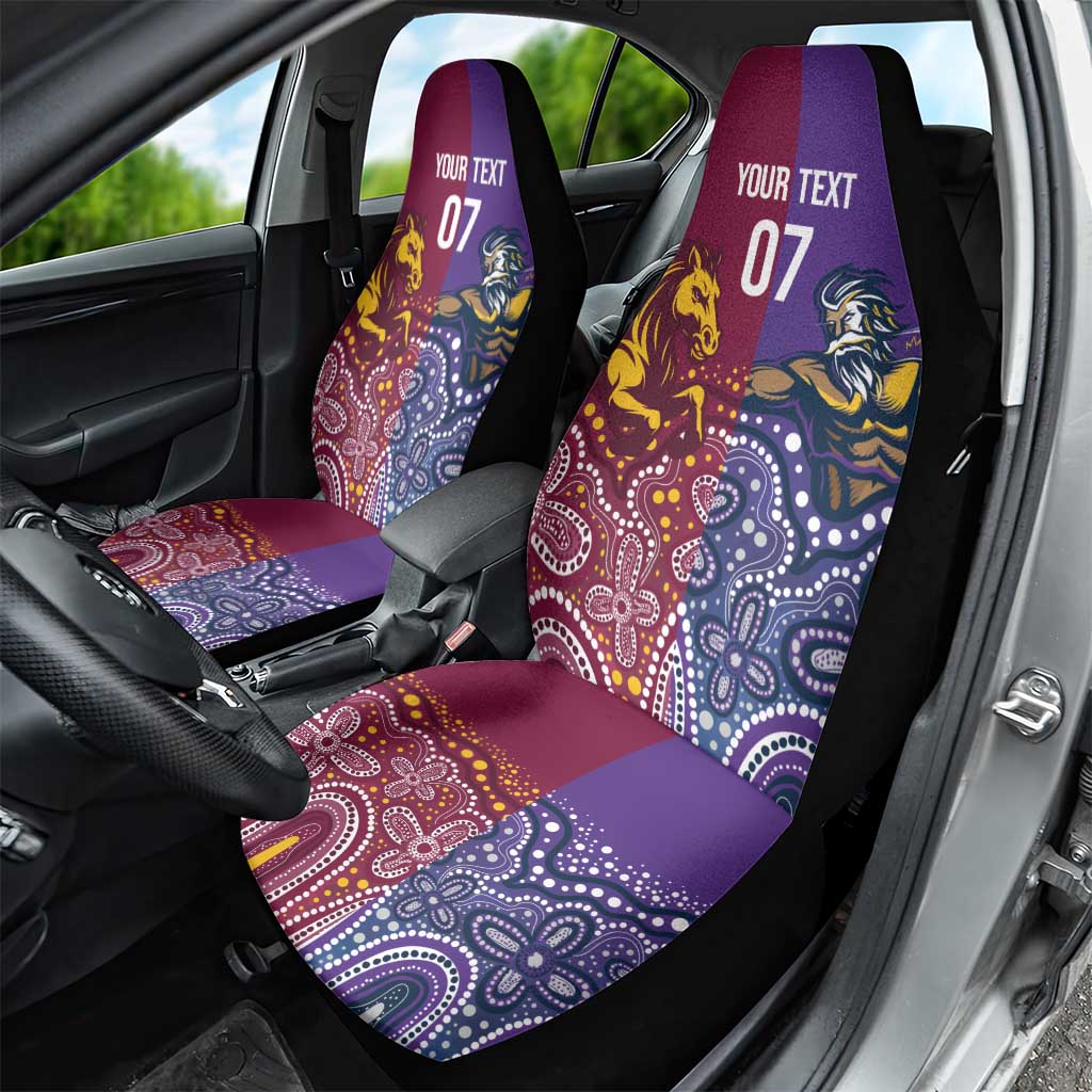 Broncos Vs Storm Rugby NRL Custom Indigenous Car Seat Cover Fight To The Last - Aussie Hoodie