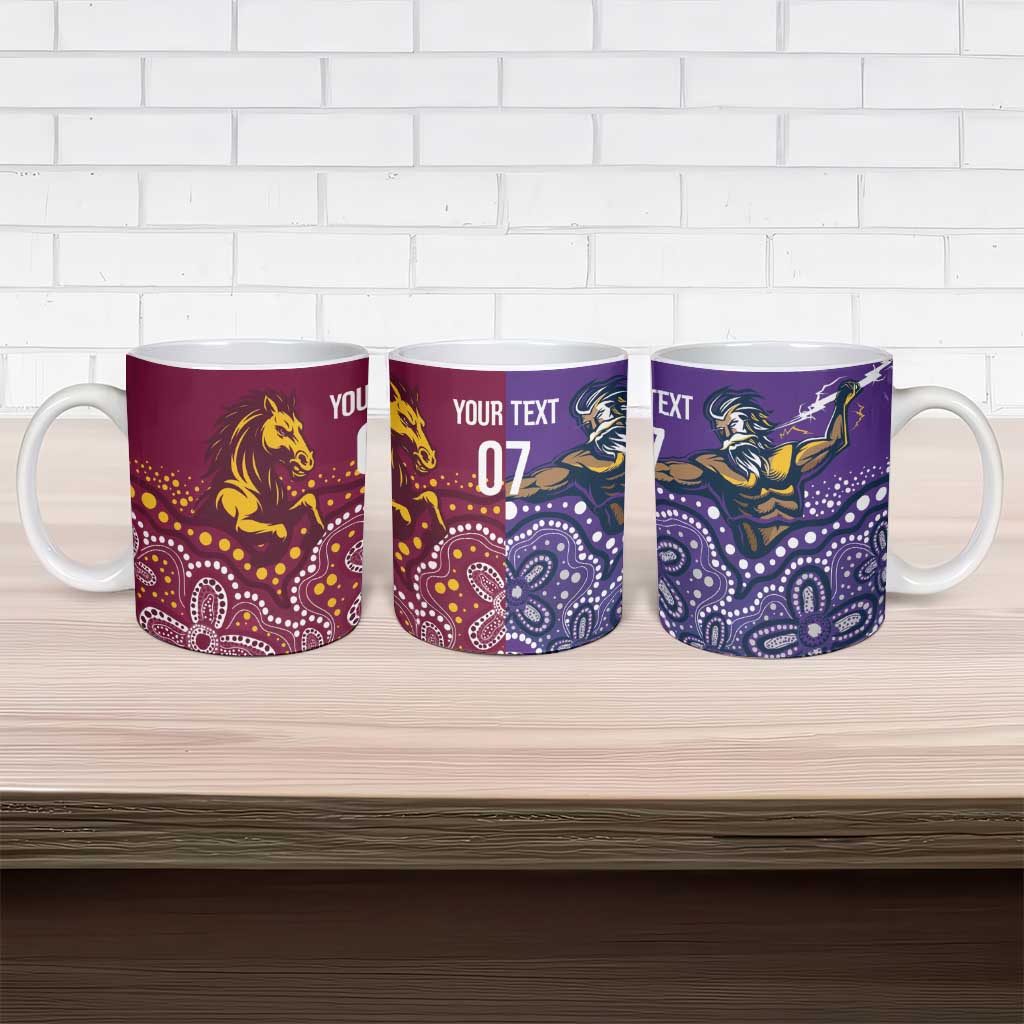 Broncos Vs Storm Rugby NRL Custom Indigenous Ceramic Mug Fight To The Last - Aussie Hoodie