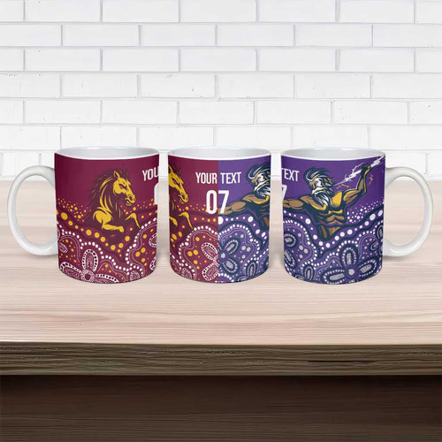 Broncos Vs Storm Rugby NRL Custom Indigenous Ceramic Mug Fight To The Last - Aussie Hoodie
