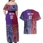 Broncos Vs Storm Rugby NRL Custom Indigenous Couples Matching Off Shoulder Maxi Dress and Hawaiian Shirt Fight To The Last - Aussie Hoodie