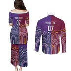 Broncos Vs Storm Rugby NRL Custom Indigenous Couples Matching Puletasi and Long Sleeve Button Shirt Fight To The Last - Aussie Hoodie