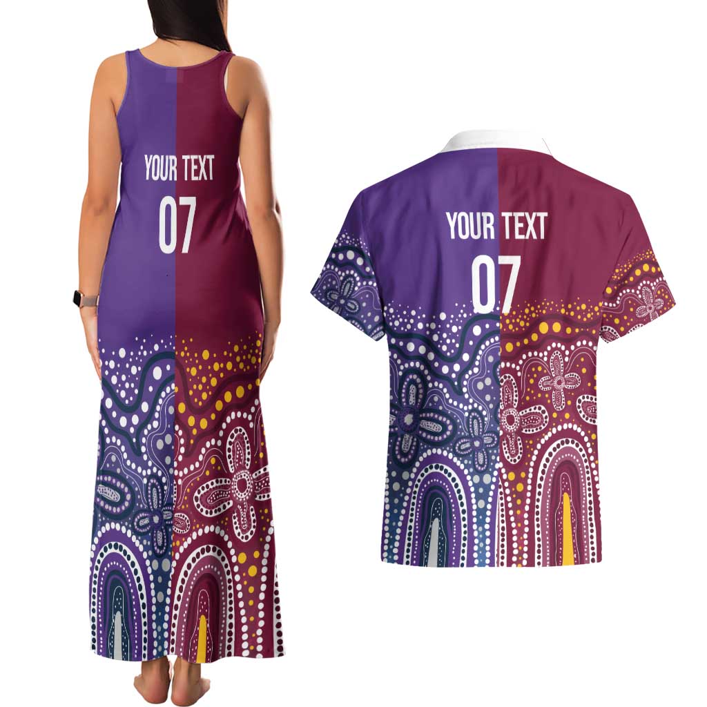 Broncos Vs Storm Rugby NRL Custom Indigenous Couples Matching Tank Maxi Dress and Hawaiian Shirt Fight To The Last - Aussie Hoodie