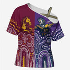 Broncos Vs Storm Rugby NRL Custom Indigenous Cross Shoulder Shirt Fight To The Last - Aussie Hoodie