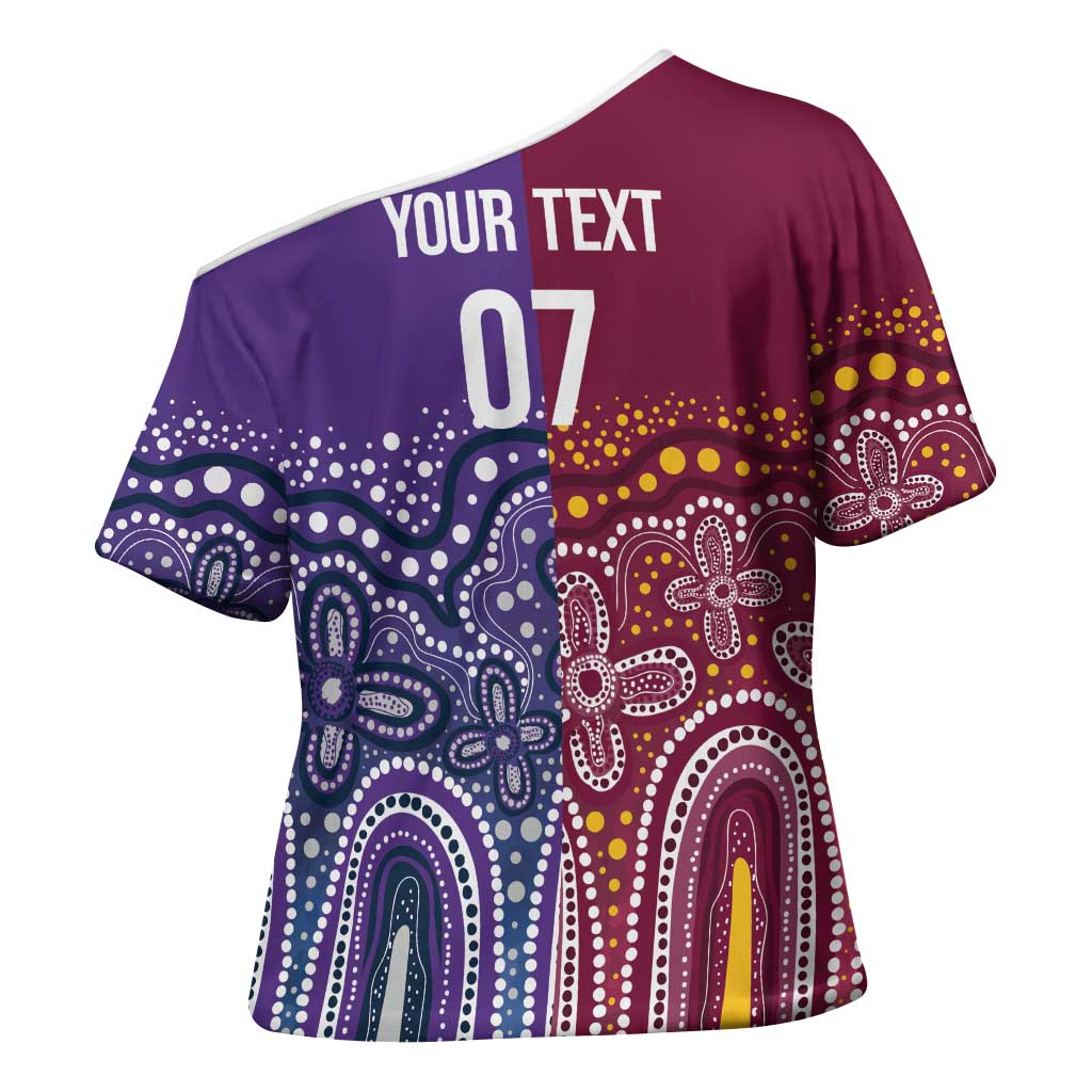 Broncos Vs Storm Rugby NRL Custom Indigenous Cross Shoulder Shirt Fight To The Last - Aussie Hoodie