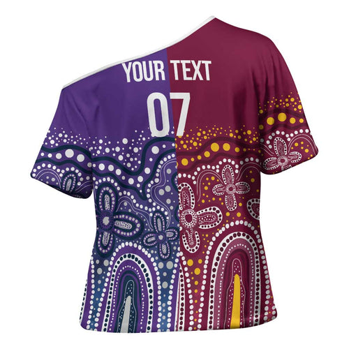 Broncos Vs Storm Rugby NRL Custom Indigenous Cross Shoulder Shirt Fight To The Last - Aussie Hoodie