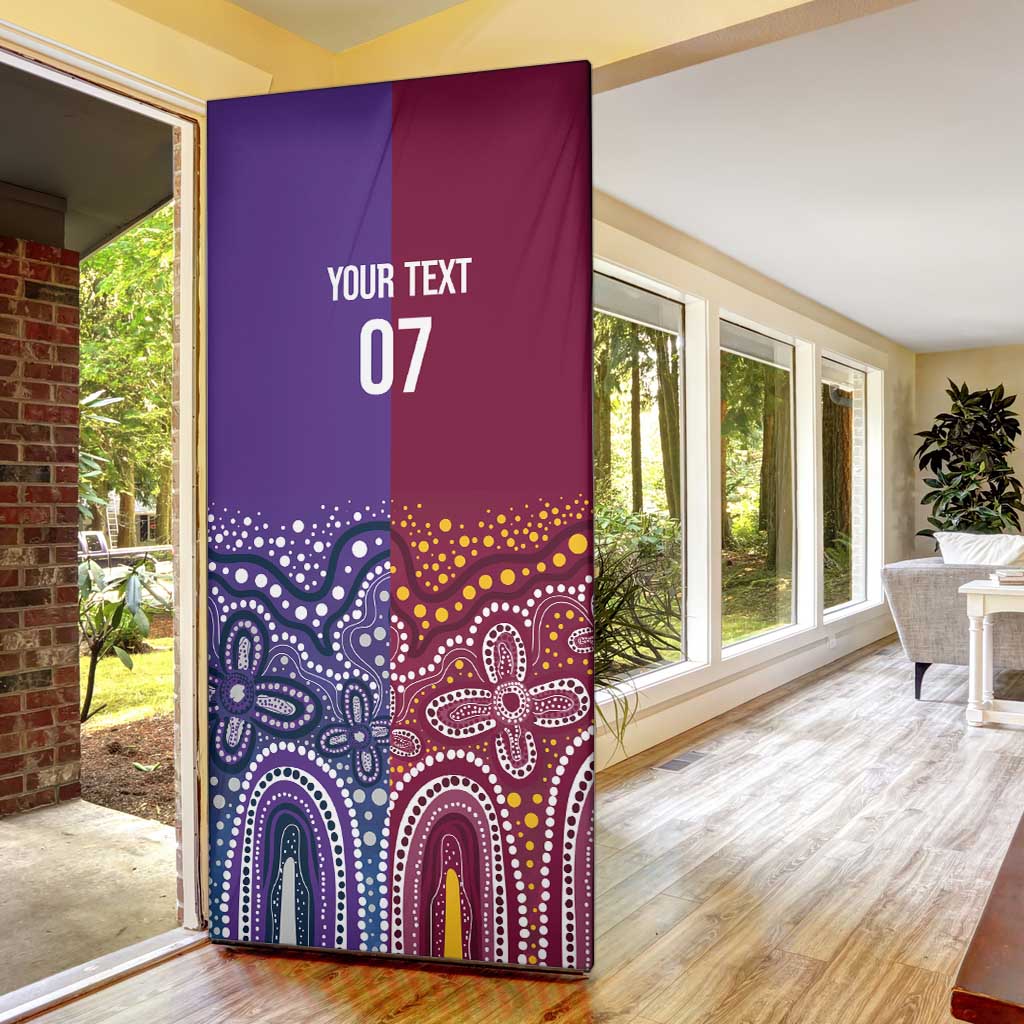 Broncos Vs Storm Rugby NRL Custom Indigenous Door Cover Fight To The Last - Aussie Hoodie