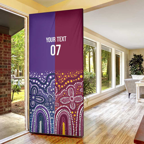 Broncos Vs Storm Rugby NRL Custom Indigenous Door Cover Fight To The Last - Aussie Hoodie