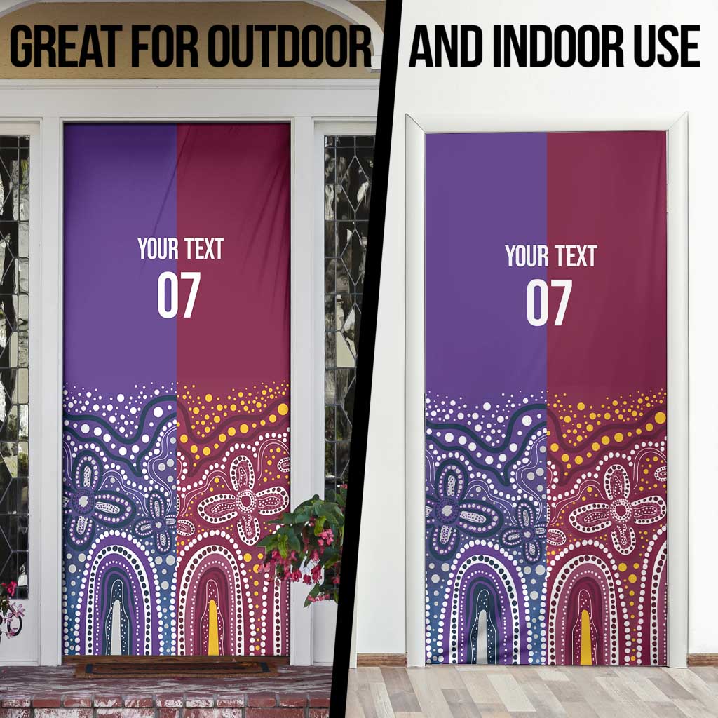 Broncos Vs Storm Rugby NRL Custom Indigenous Door Cover Fight To The Last - Aussie Hoodie
