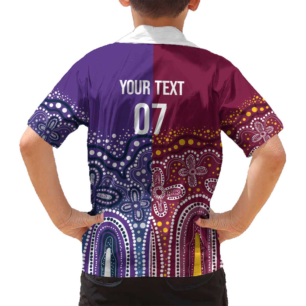 Broncos Vs Storm Rugby NRL Custom Indigenous Family Matching Long Sleeve Bodycon Dress and Hawaiian Shirt Fight To The Last - Aussie Hoodie