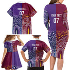 Broncos Vs Storm Rugby NRL Custom Indigenous Family Matching Long Sleeve Bodycon Dress and Hawaiian Shirt Fight To The Last - Aussie Hoodie