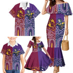 Broncos Vs Storm Rugby NRL Custom Indigenous Family Matching Mermaid Dress and Hawaiian Shirt Fight To The Last - Aussie Hoodie