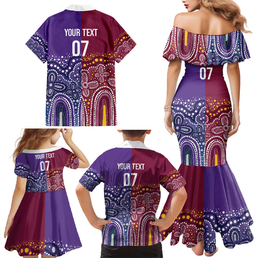 Broncos Vs Storm Rugby NRL Custom Indigenous Family Matching Mermaid Dress and Hawaiian Shirt Fight To The Last - Aussie Hoodie