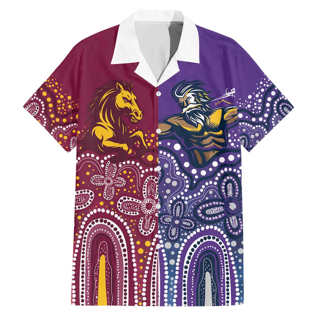 Broncos Vs Storm Rugby NRL Custom Indigenous Family Matching Mermaid Dress and Hawaiian Shirt Fight To The Last - Aussie Hoodie