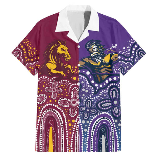 Broncos Vs Storm Rugby NRL Custom Indigenous Family Matching Mermaid Dress and Hawaiian Shirt Fight To The Last - Aussie Hoodie