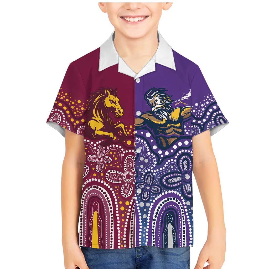 Broncos Vs Storm Rugby NRL Custom Indigenous Family Matching Mermaid Dress and Hawaiian Shirt Fight To The Last - Aussie Hoodie