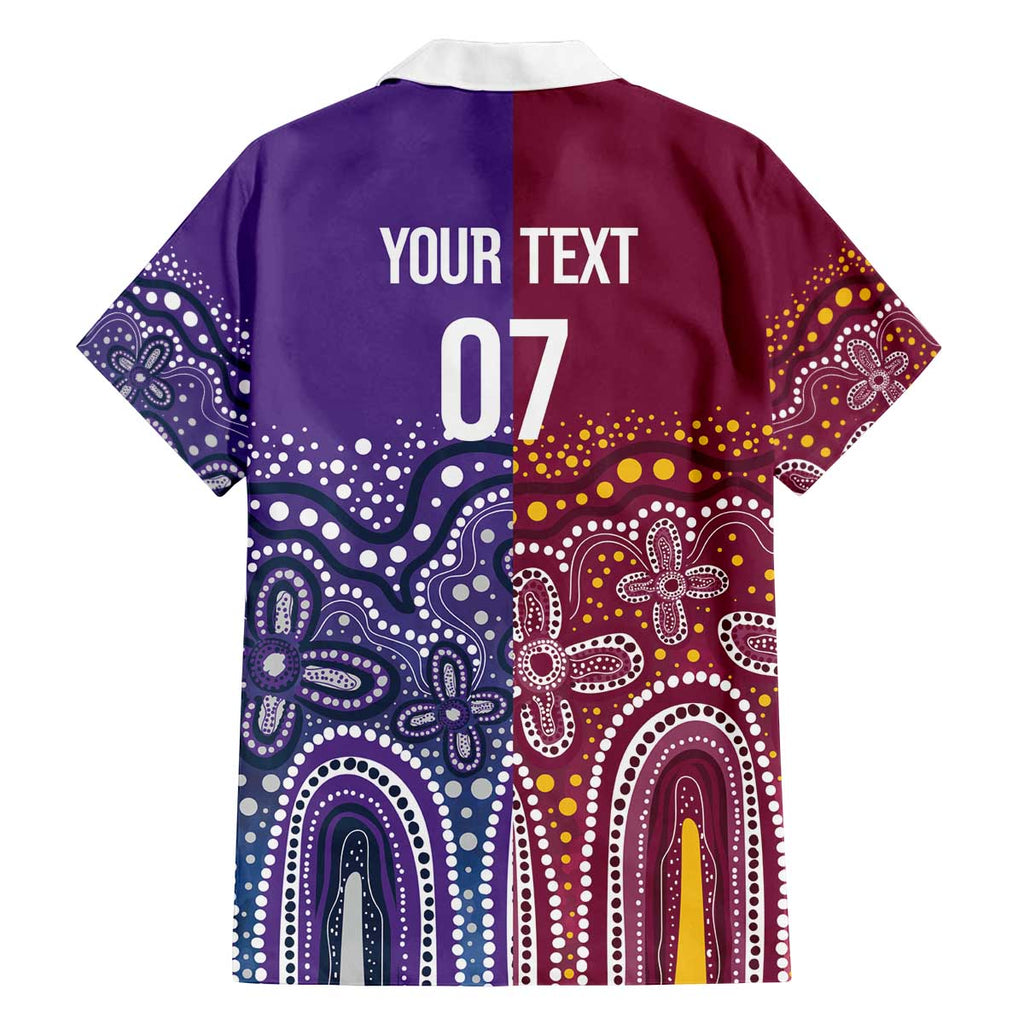 Broncos Vs Storm Rugby NRL Custom Indigenous Family Matching Off The Shoulder Long Sleeve Dress and Hawaiian Shirt Fight To The Last - Aussie Hoodie