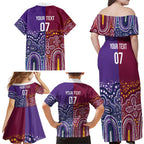 Broncos Vs Storm Rugby NRL Custom Indigenous Family Matching Off Shoulder Maxi Dress and Hawaiian Shirt Fight To The Last - Aussie Hoodie