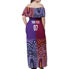 Broncos Vs Storm Rugby NRL Custom Indigenous Family Matching Off Shoulder Maxi Dress and Hawaiian Shirt Fight To The Last - Aussie Hoodie