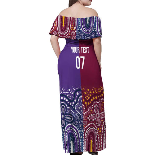 Broncos Vs Storm Rugby NRL Custom Indigenous Family Matching Off Shoulder Maxi Dress and Hawaiian Shirt Fight To The Last - Aussie Hoodie