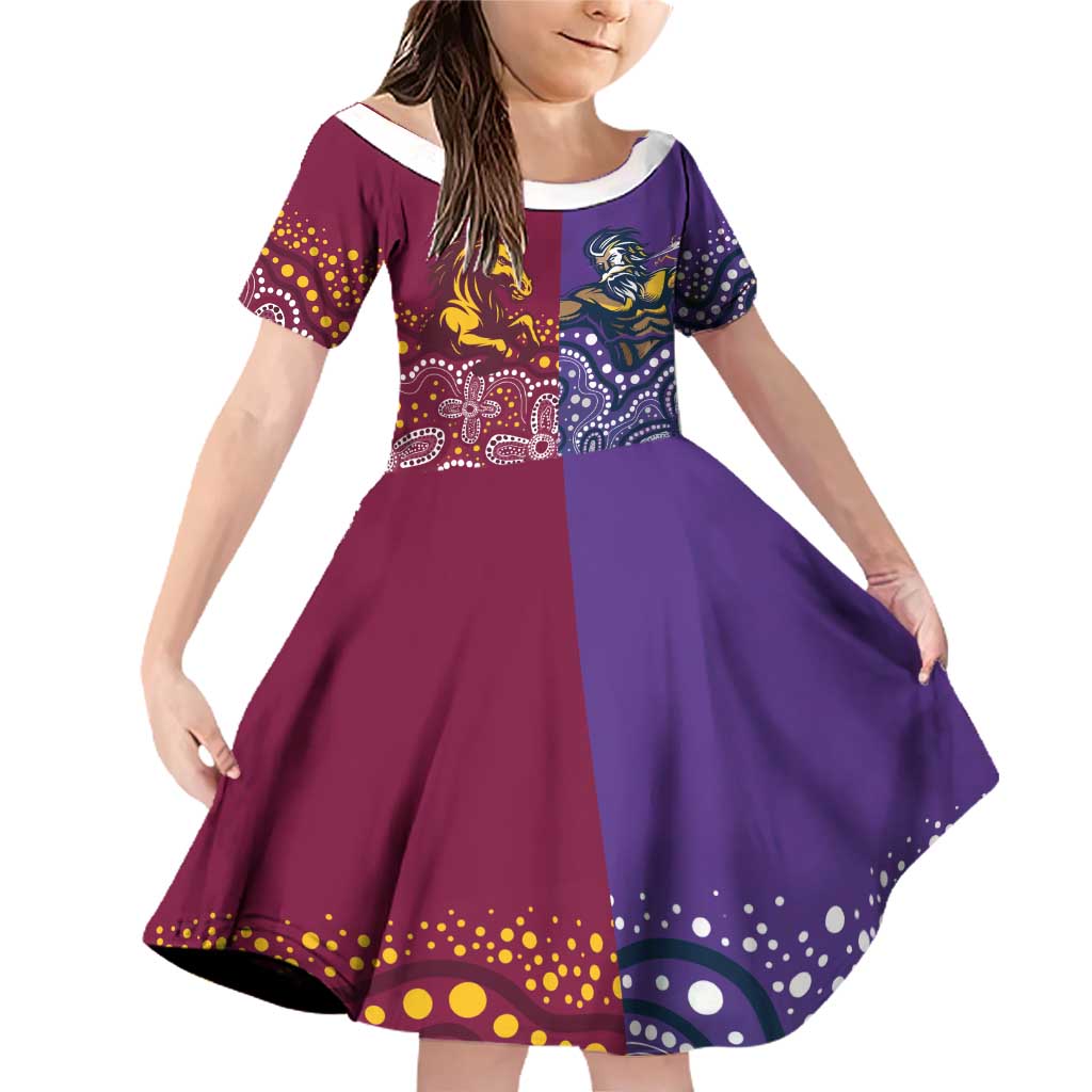 Broncos Vs Storm Rugby NRL Custom Indigenous Family Matching Off Shoulder Short Dress and Hawaiian Shirt Fight To The Last - Aussie Hoodie