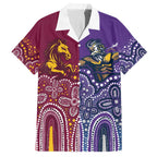 Broncos Vs Storm Rugby NRL Custom Indigenous Family Matching Off Shoulder Short Dress and Hawaiian Shirt Fight To The Last - Aussie Hoodie