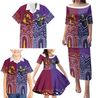 Broncos Vs Storm Rugby NRL Custom Indigenous Family Matching Puletasi and Hawaiian Shirt Fight To The Last - Aussie Hoodie