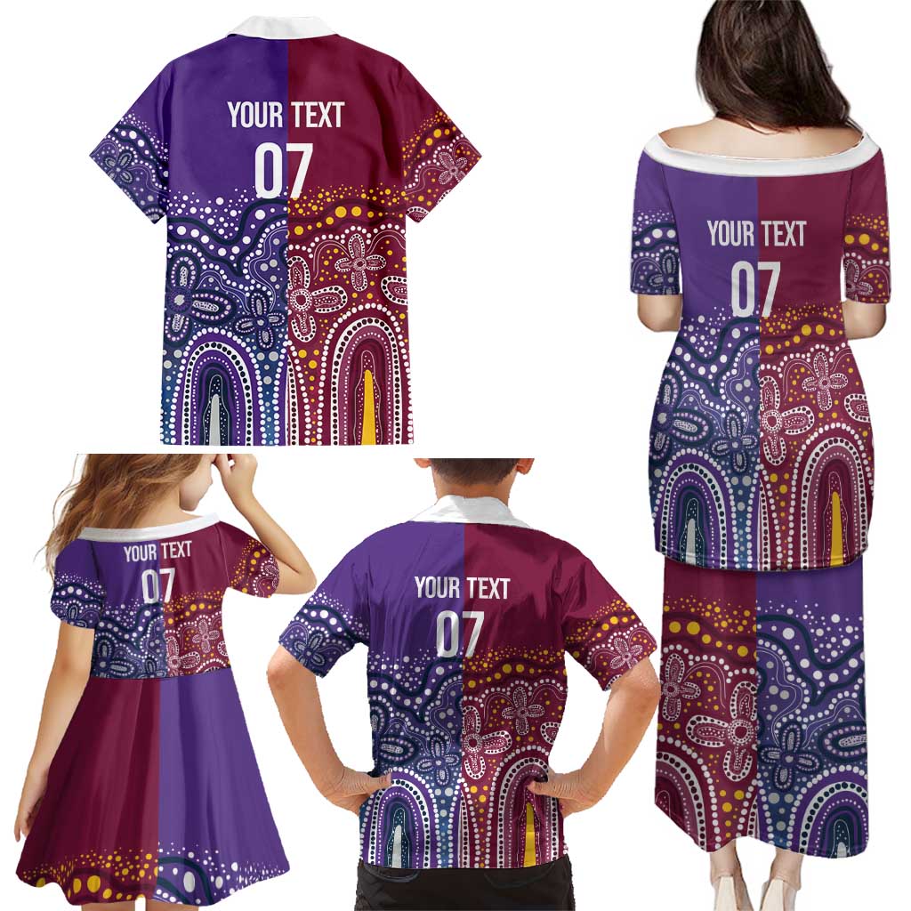 Broncos Vs Storm Rugby NRL Custom Indigenous Family Matching Puletasi and Hawaiian Shirt Fight To The Last - Aussie Hoodie