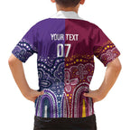 Broncos Vs Storm Rugby NRL Custom Indigenous Family Matching Short Sleeve Bodycon Dress and Hawaiian Shirt Fight To The Last - Aussie Hoodie