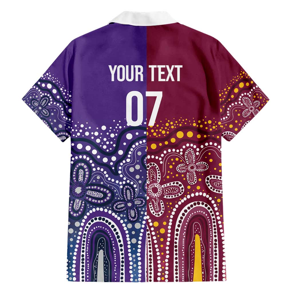 Broncos Vs Storm Rugby NRL Custom Indigenous Family Matching Short Sleeve Bodycon Dress and Hawaiian Shirt Fight To The Last - Aussie Hoodie