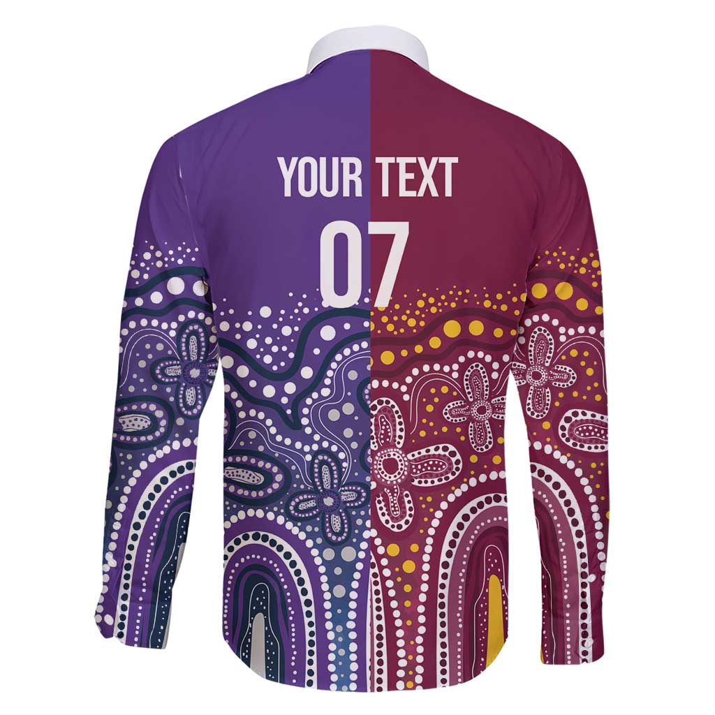 Broncos Vs Storm Rugby NRL Custom Indigenous Family Matching Short Sleeve Bodycon Dress and Hawaiian Shirt Fight To The Last - Aussie Hoodie